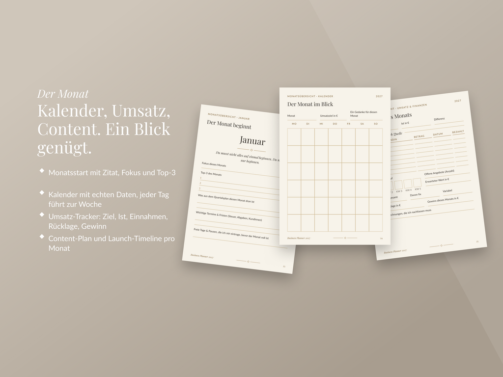 Business Planner 2027 – digital, datiert & verlinkt (PDF für GoodNotes, Notability & Druck)