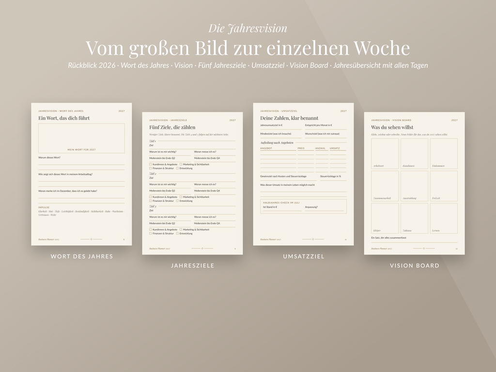 Business Planner 2027 – digital, datiert & verlinkt (PDF für GoodNotes, Notability & Druck)