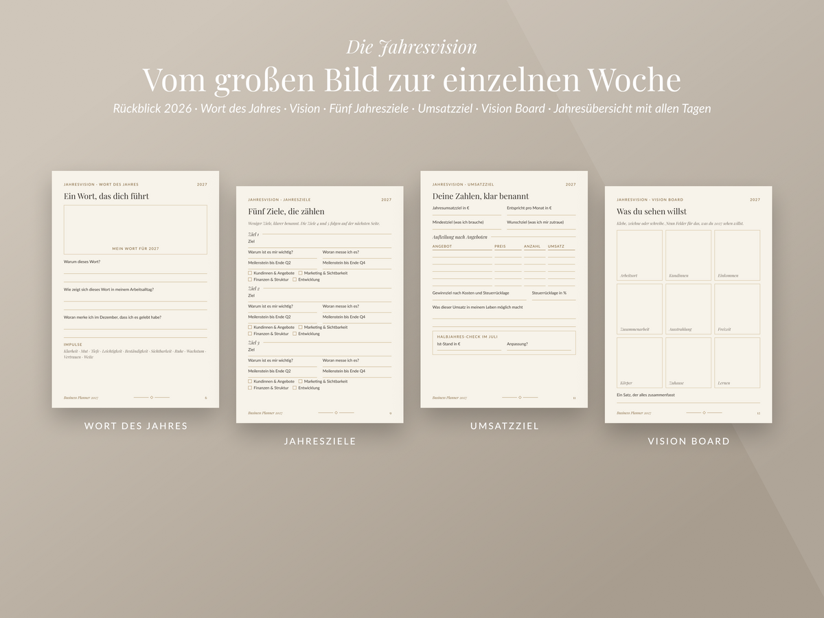 Business Planner 2027 – digital, datiert & verlinkt (PDF für GoodNotes, Notability & Druck)